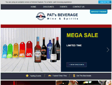 Tablet Screenshot of patsbeverageshop.com